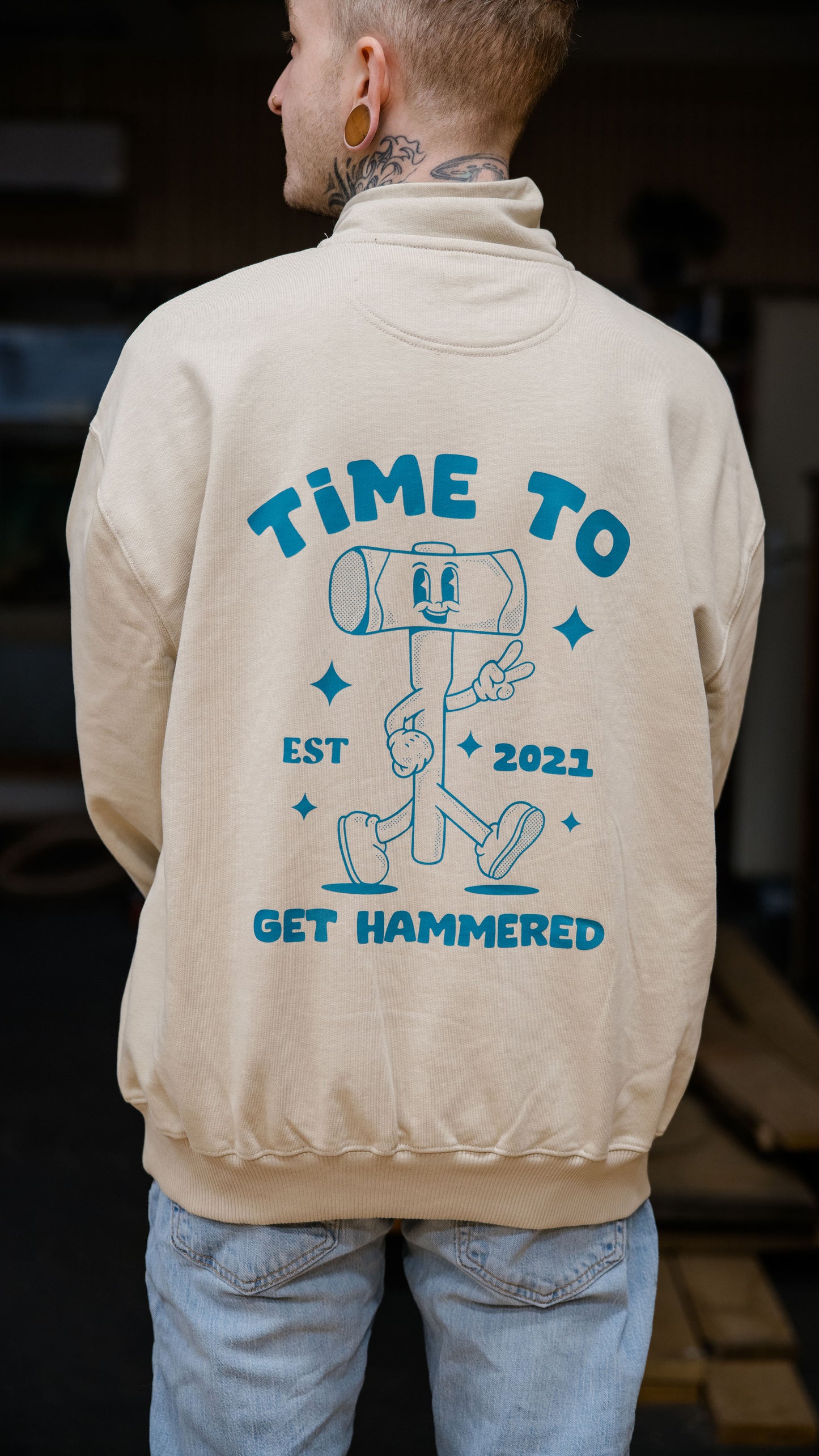 Get Hammered Green - Half-Zip
