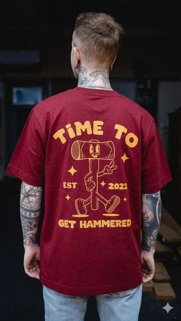 Get Hammered Yellow  - Oversized T-Shirt